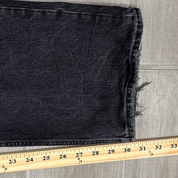Abercrombie & Fitch The '90s Baggy Low Rise Jeans in Washed Black Denim Size 28 - Picture 13 of 15